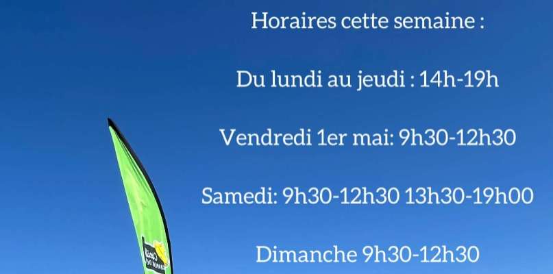 Nos horaires cette semaine